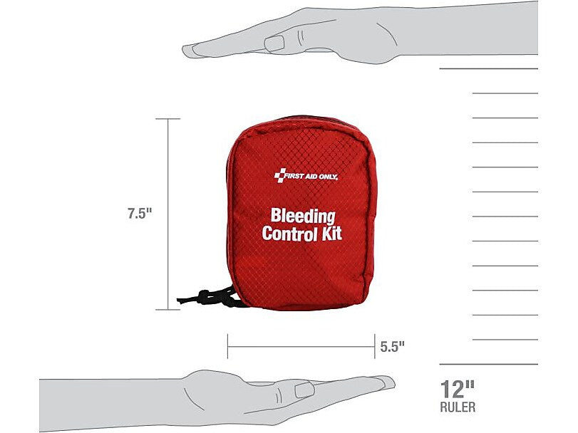 First Aid Only 7-Piece Bleeding Control Kit, California AB2260, Fabric Pouch