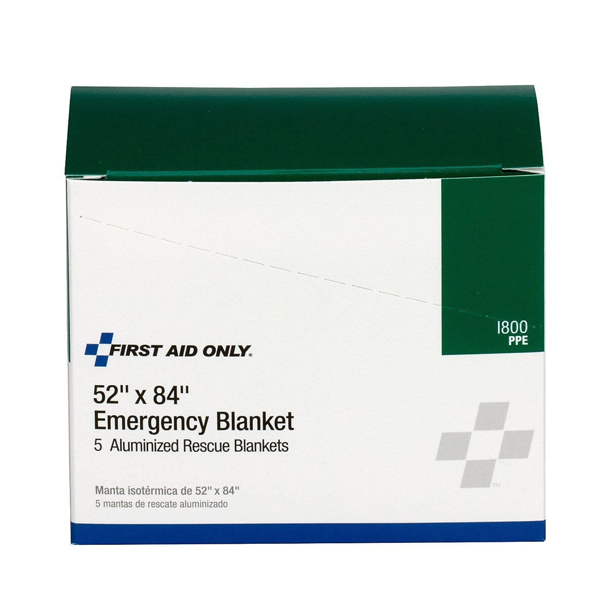 First Aid Only Aluminized Emergency Blanket, 5/Box
