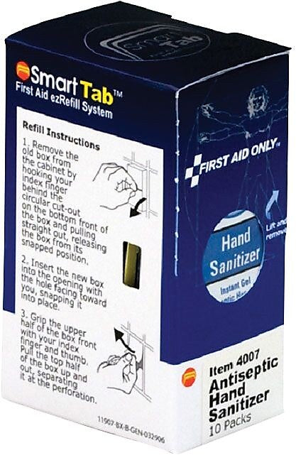 First Aid Only Antiseptic Hand Sanitizer Packets, 10/Box