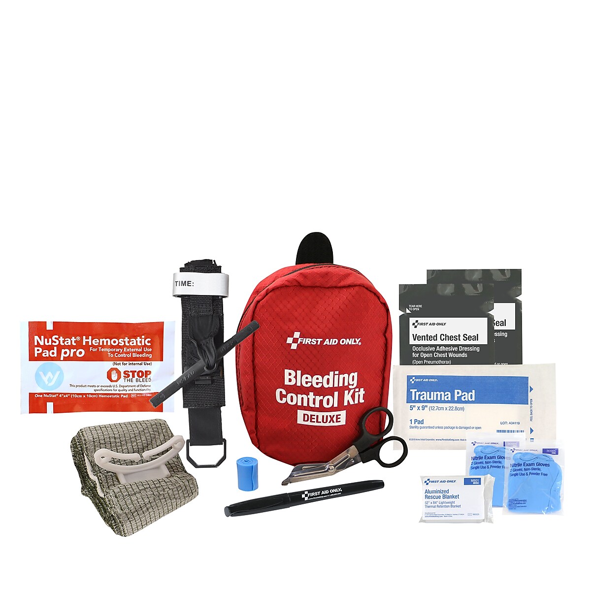 First Aid Only Deluxe Pro 15-Piece Bleeding Control Kit