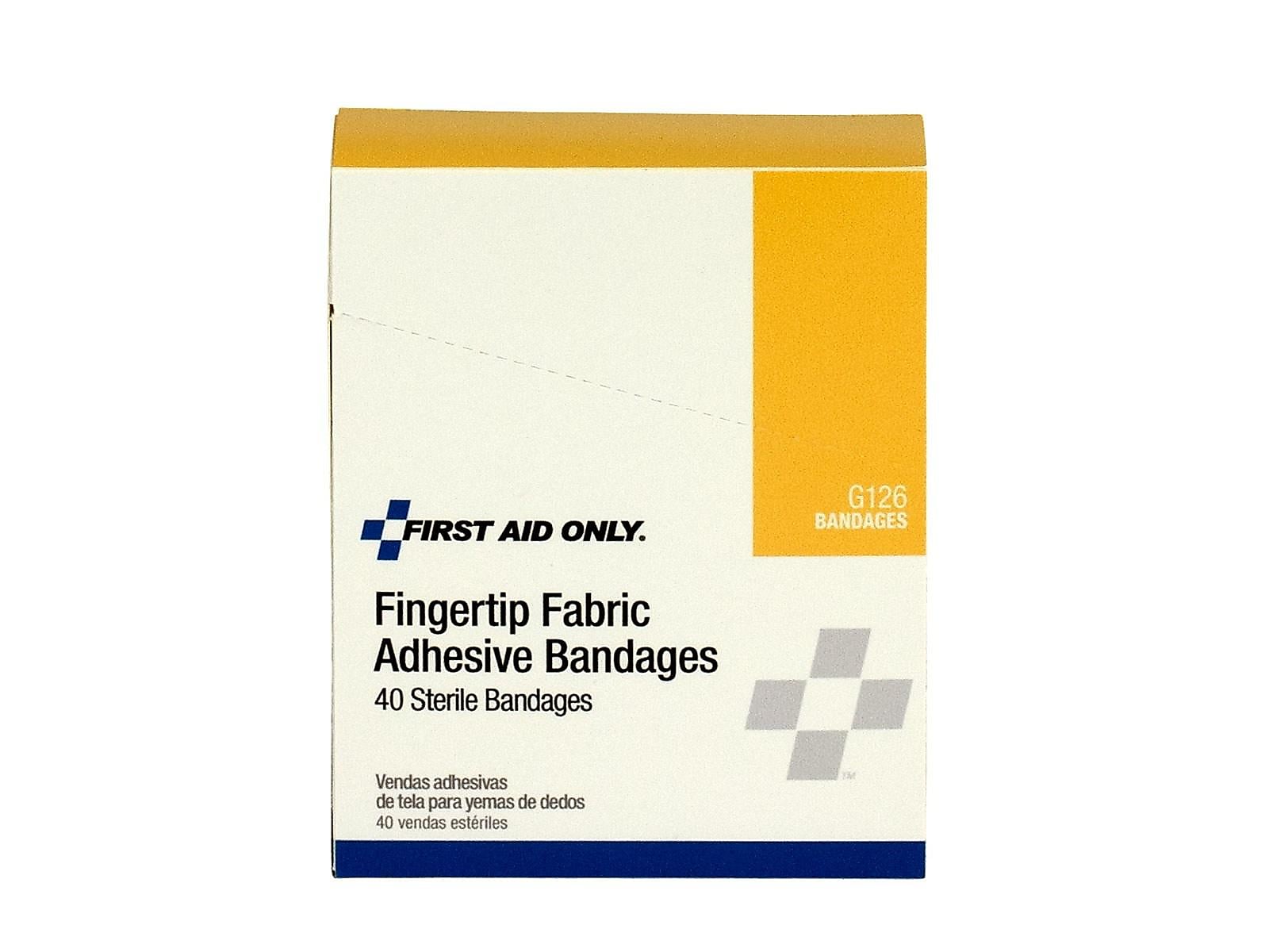 First Aid Only Fingertip Fabric Bandages, 40/Box