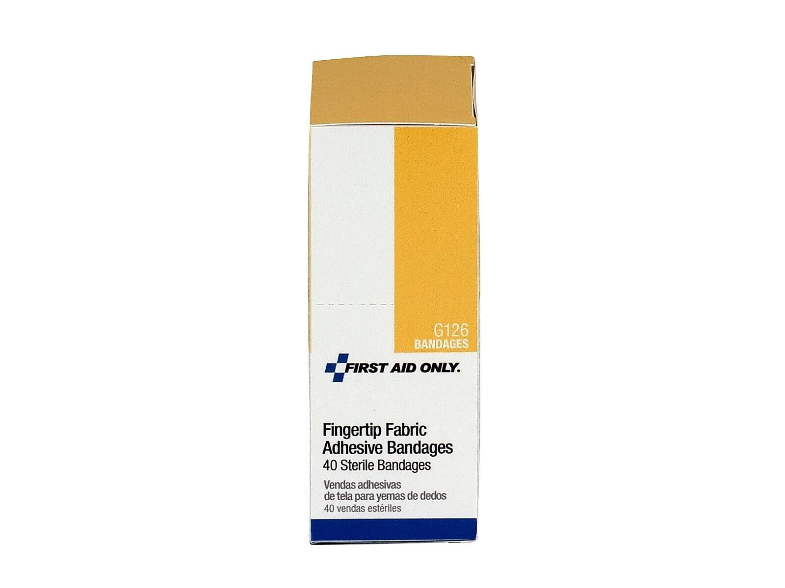 First Aid Only Fingertip Fabric Bandages, 40/Box