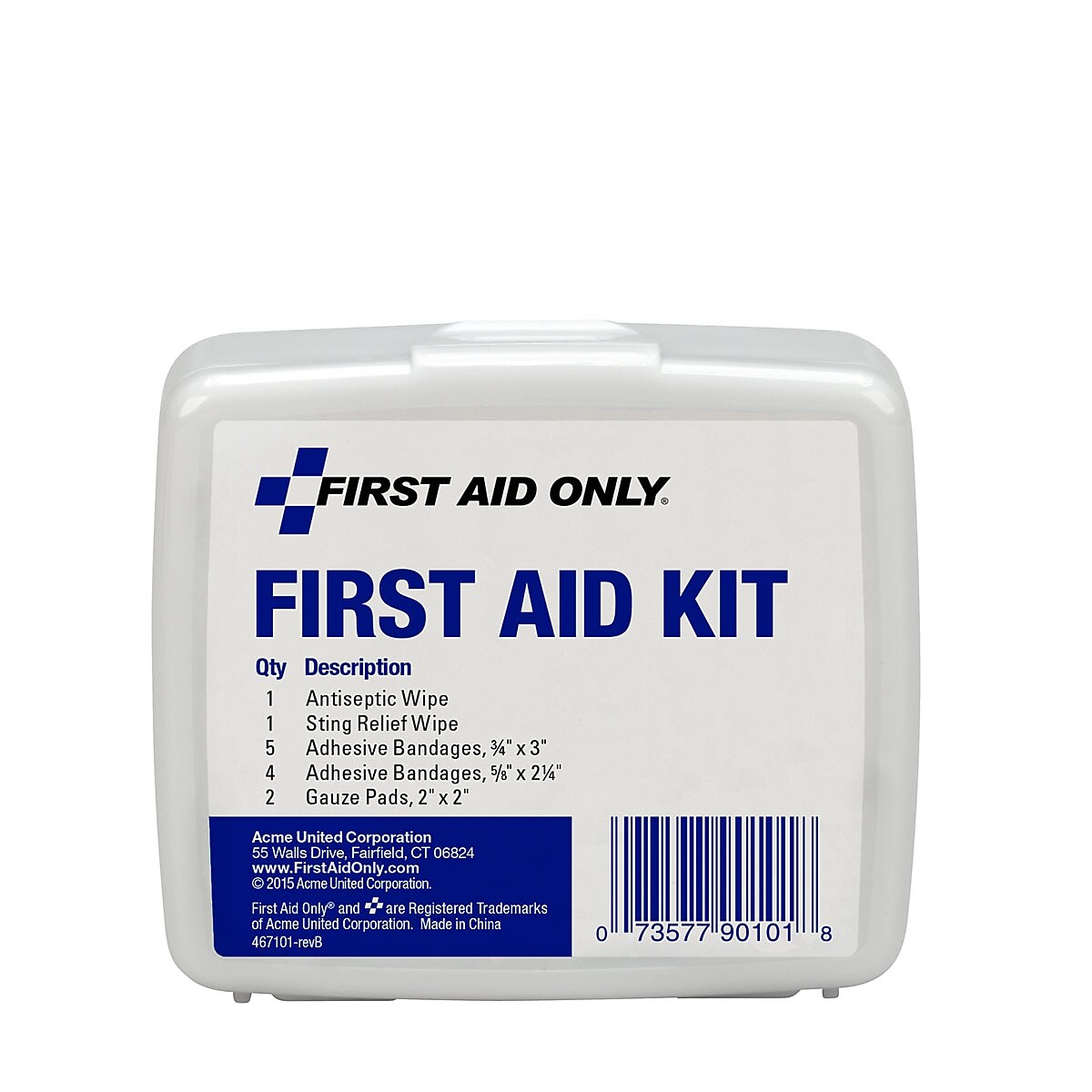 First Aid Only First Aid Kits, 13 Pieces, White, Box