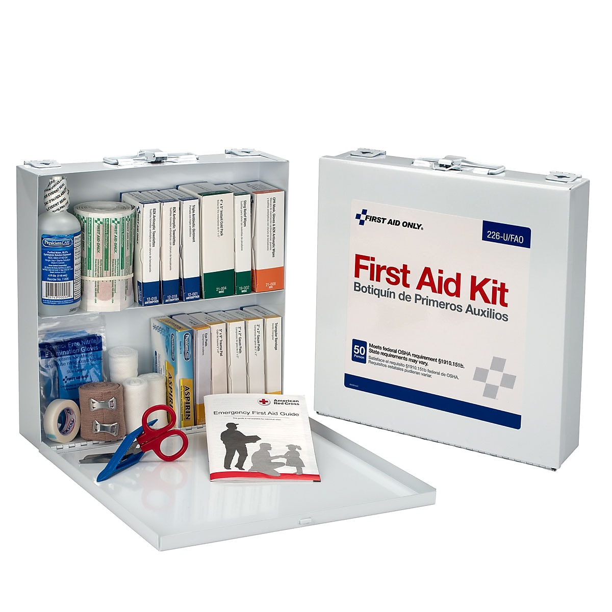 First Aid Only First Aid Kits, 197 Pieces, Up to 50 People, White