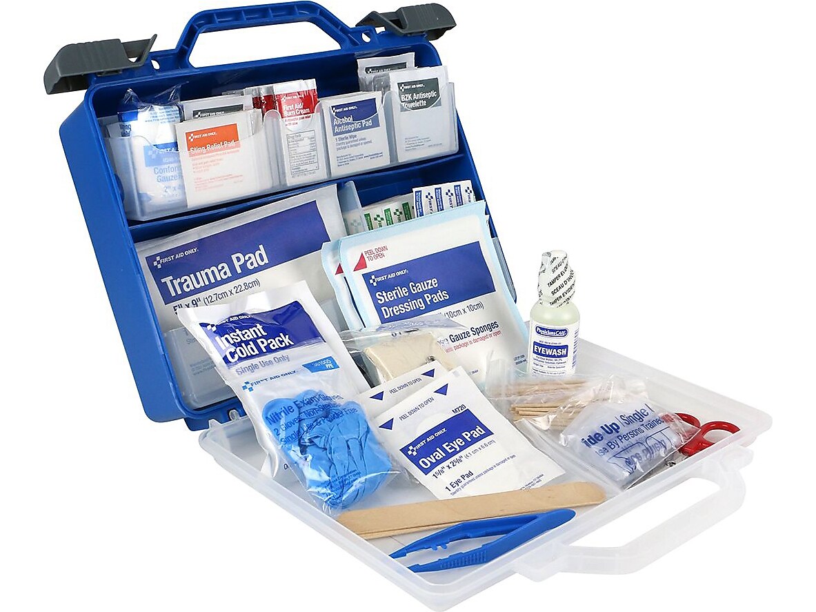 First Aid Only First Aid Kits, 322 Pieces, Clear/Blue