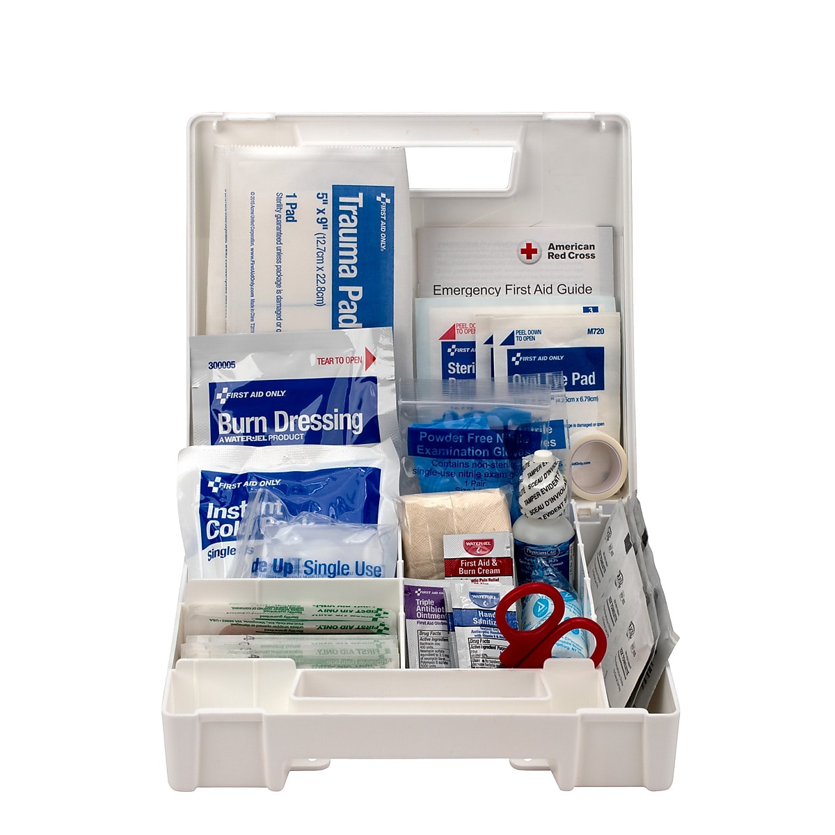 First Aid Only First Aid Kits, 89 Pieces, 25 People, White