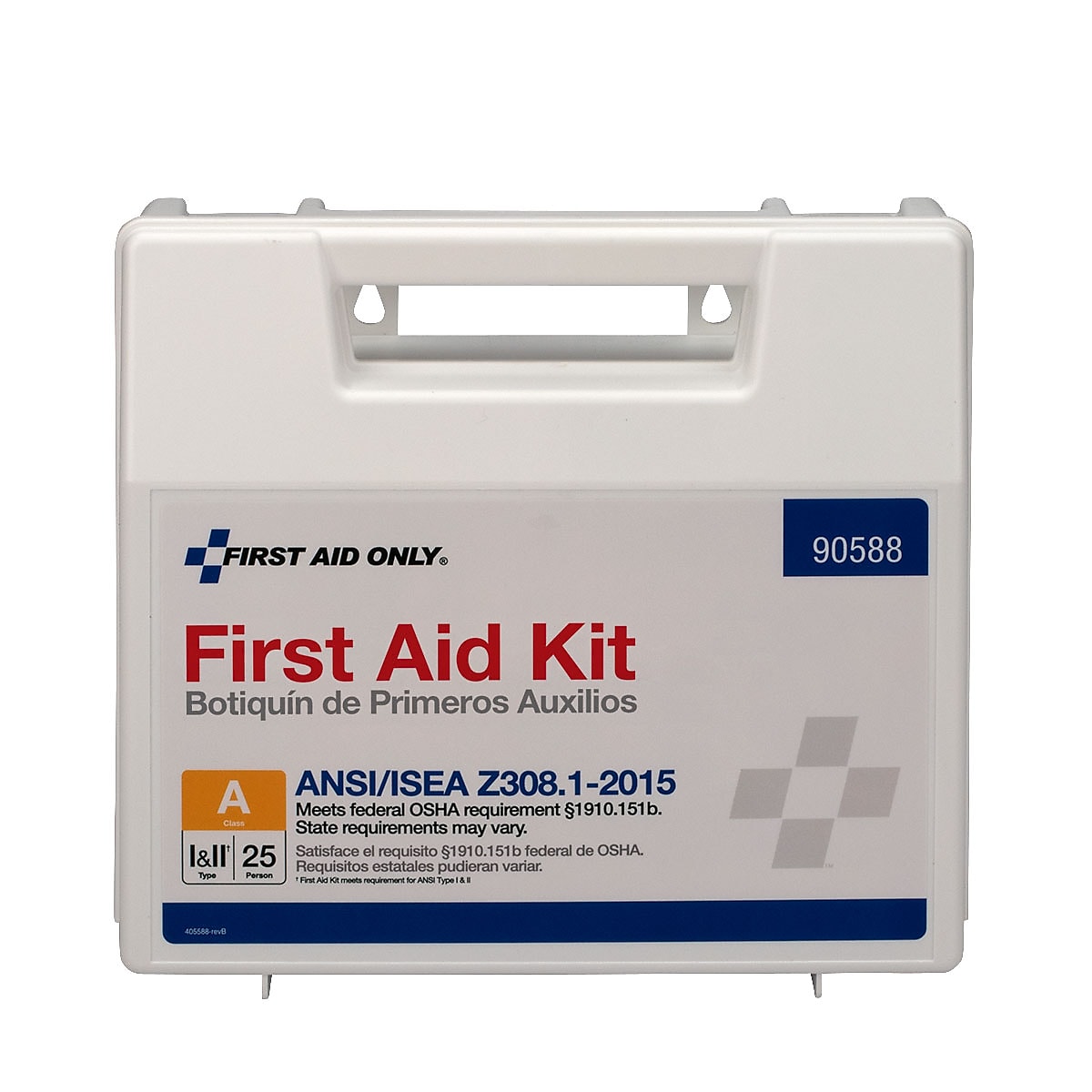 First Aid Only First Aid Kits, 89 Pieces, 25 People, White