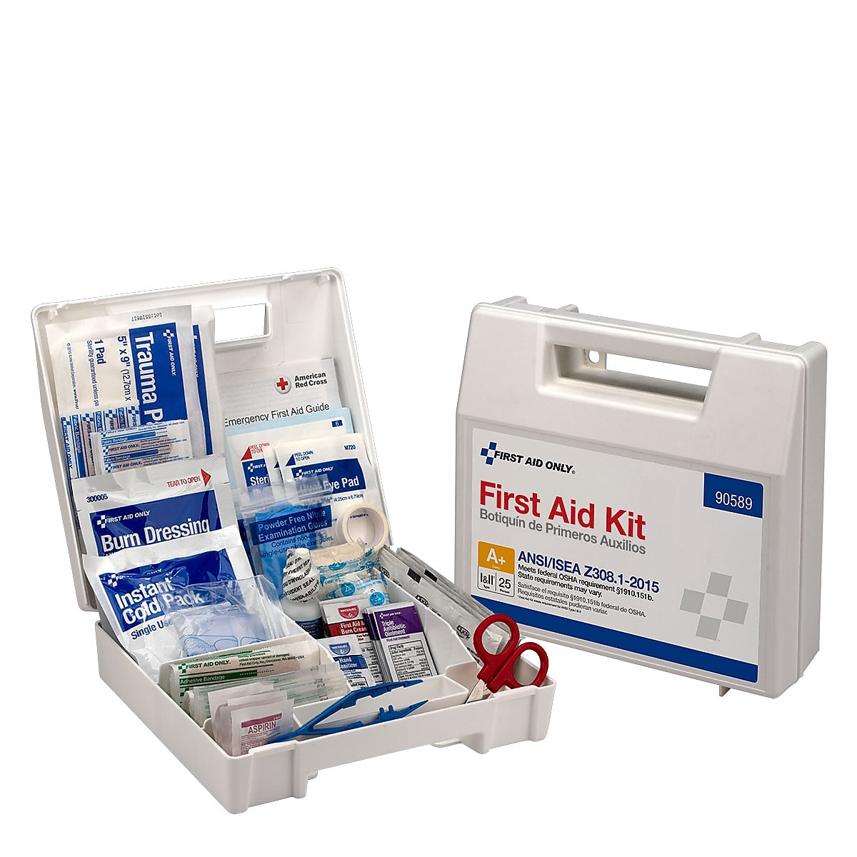 First Aid Only First Aid Kits for 25 People, 141 Pieces, White