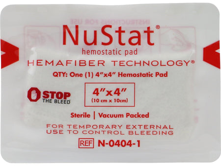 First Aid Only NuStat 4" Sterile Hemostatic Gauze Pad, 10/Pack