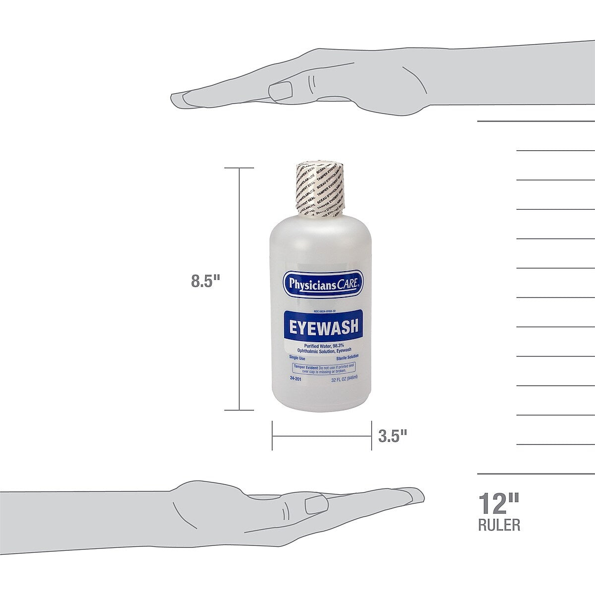 First Aid Only PhysiciansCare Eye Wash, 32 oz.