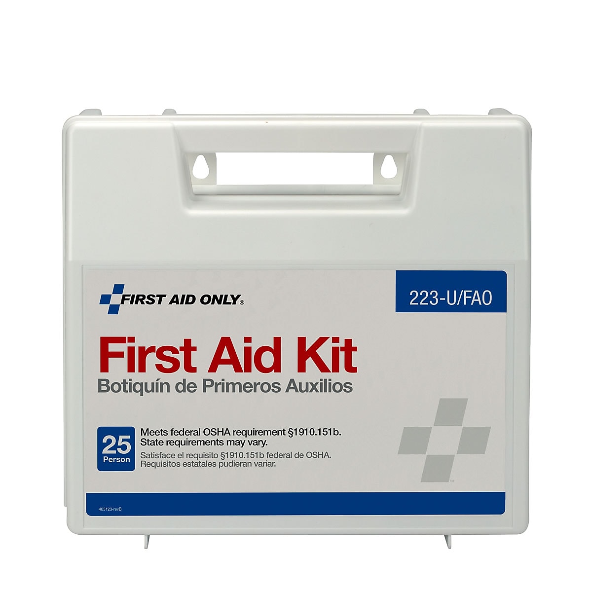 First Aid Only Plastic First Aid Kit, 25 People, 106 Pieces