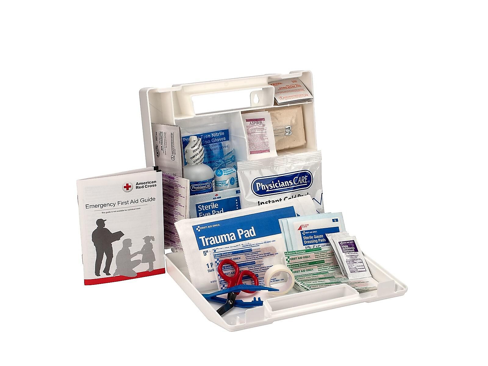 First Aid Only Plastic First Aid Kit, 25 People, 106 Pieces