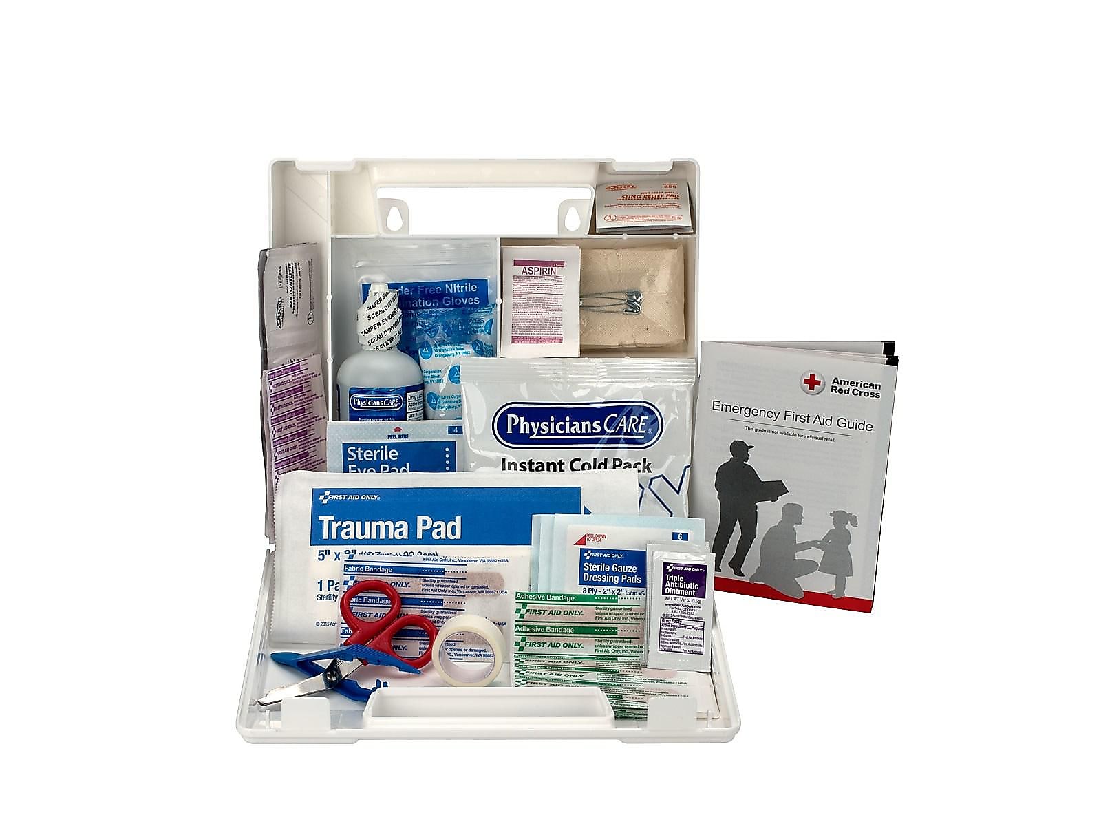 First Aid Only Plastic First Aid Kit, 25 People, 106 Pieces