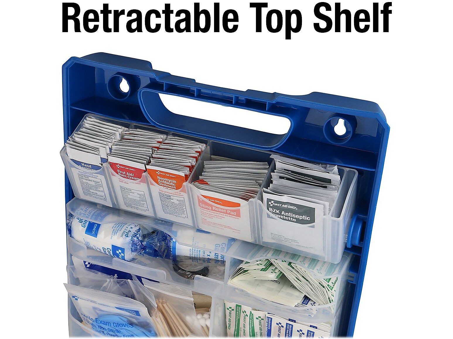 First Aid Only QuickTreat First Aid Kits, 370 Pieces, Clear/Blue