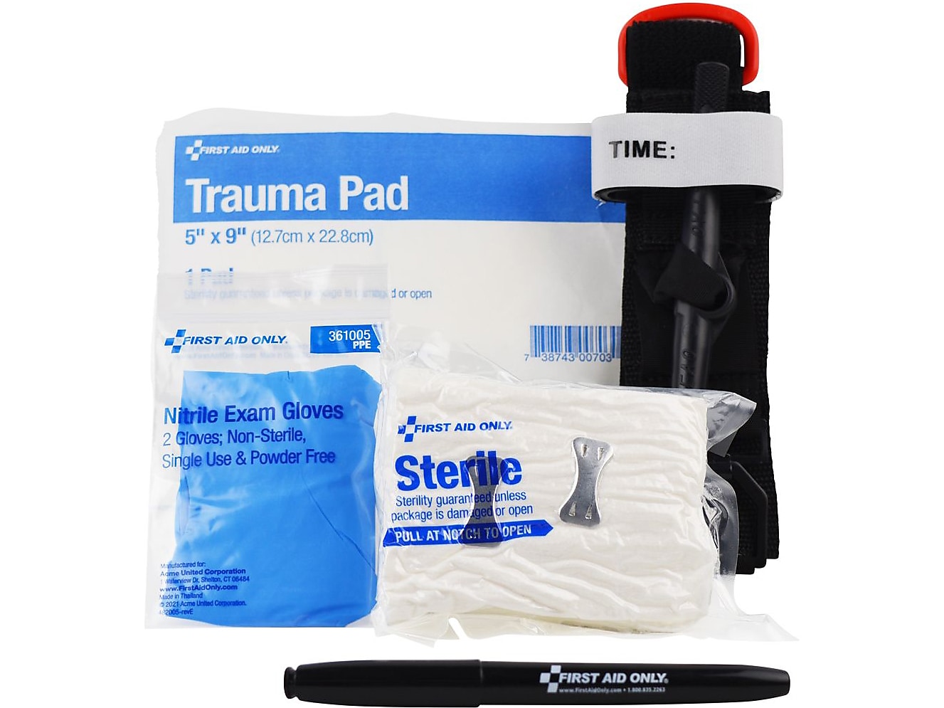 First Aid Only Right Response 7-Piece Bleeding Control Kit