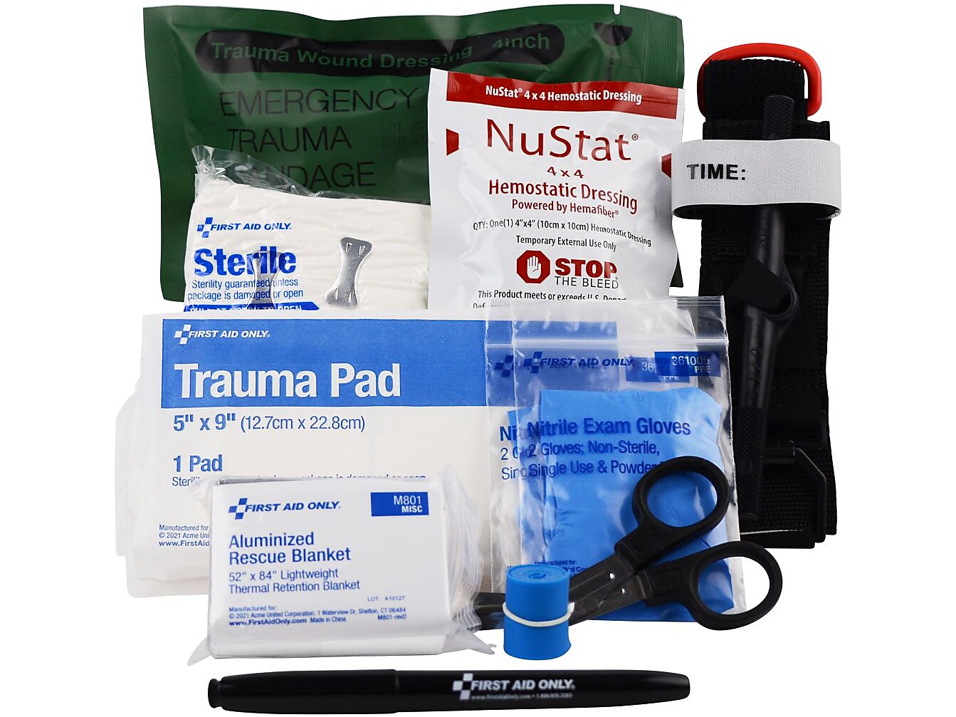 First Aid Only Right Right Response Bleeding Control Kit for Limb & Torso Wounds