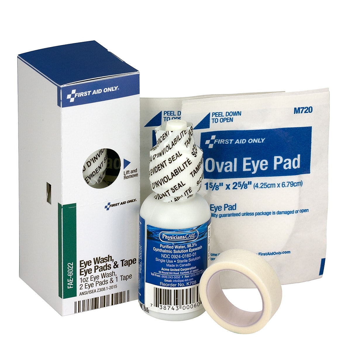 First Aid Only SmartCompliance Eye Wash Refill, 1/Box