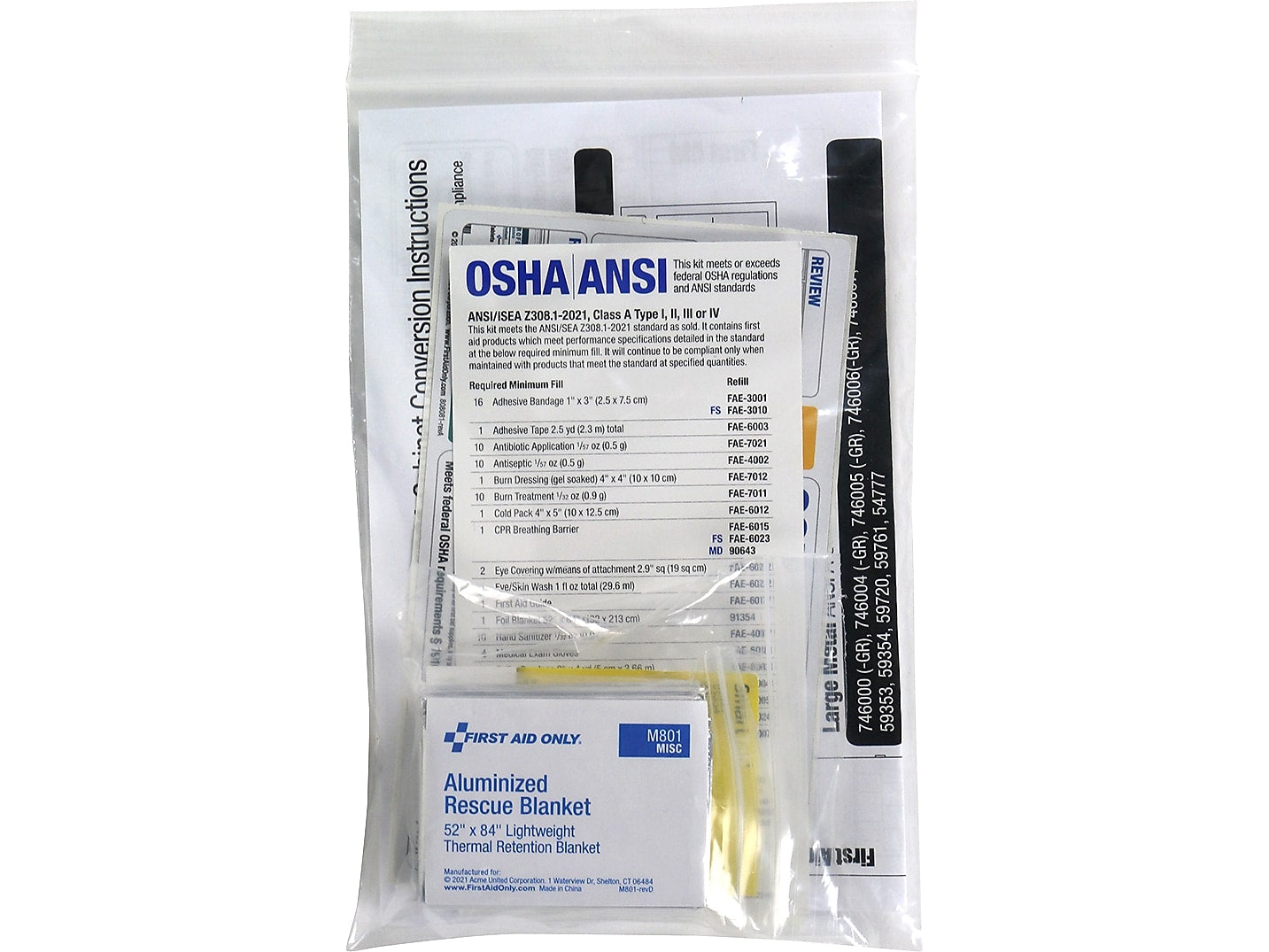 First Aid Only SmartCompliance First Aid Cabinet Refill, Multicolor