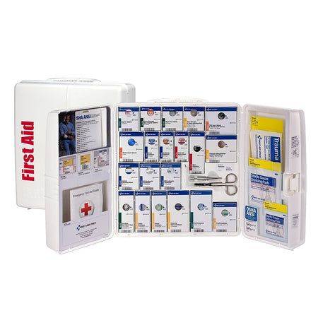 First Aid Only SmartCompliance Office Cabinet, ANSI Class A/ANSI 2021, 50 People, 241 Pieces, White, Kit