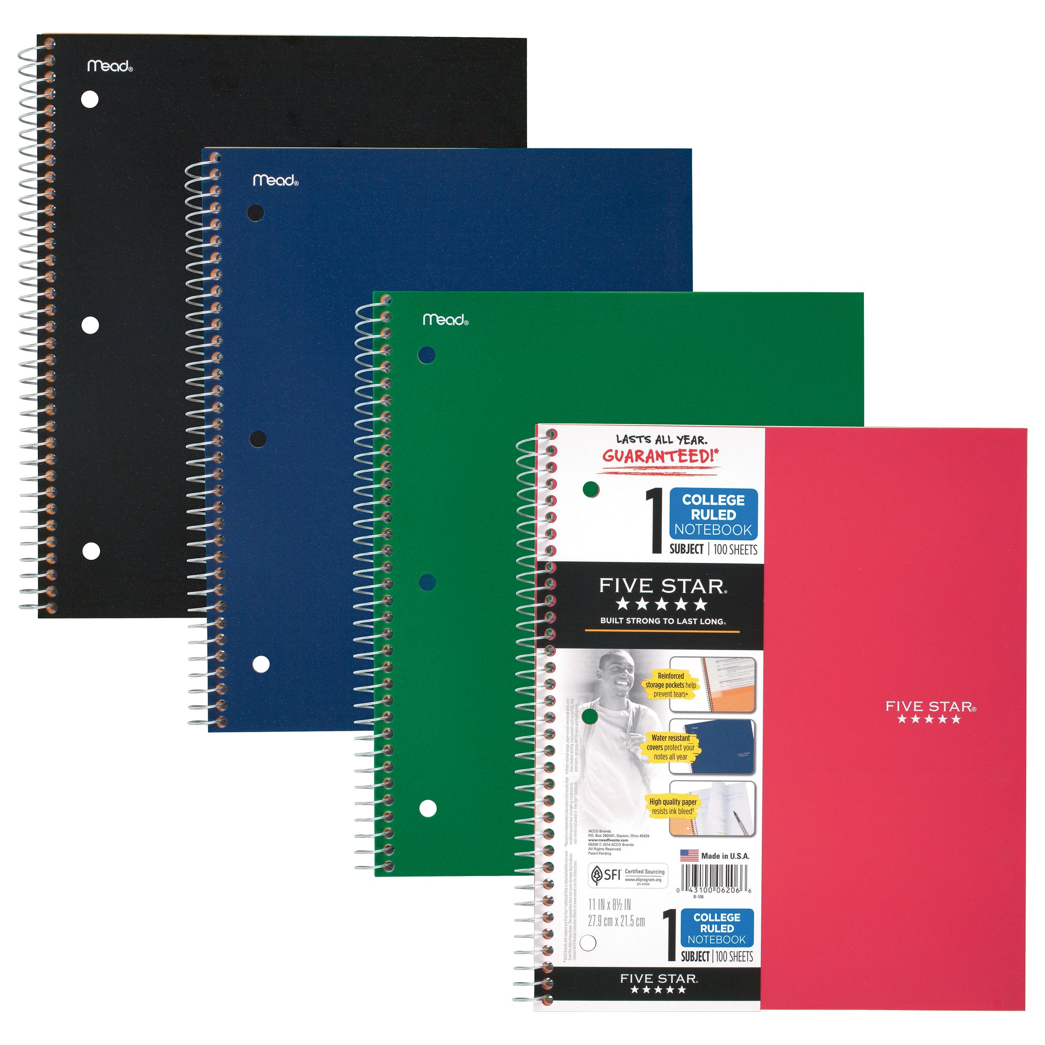 Five Star 1-Subject Notebook, 8.5