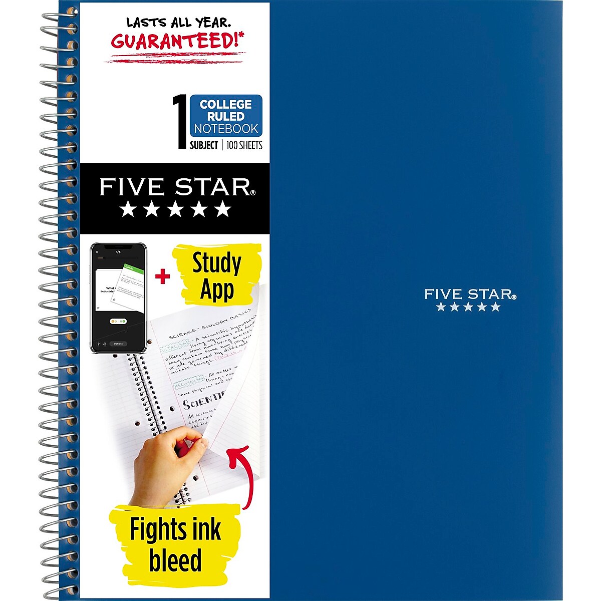 Five Star 1-Subject Notebook, 8.5