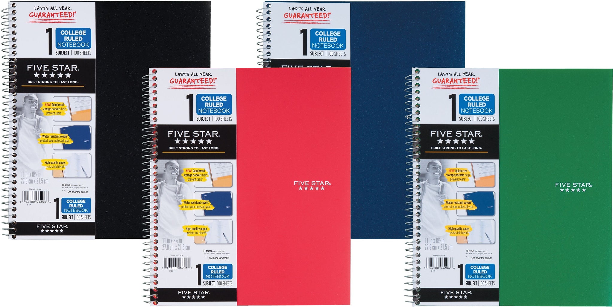 Five Star 1-Subject Notebook, 8.5