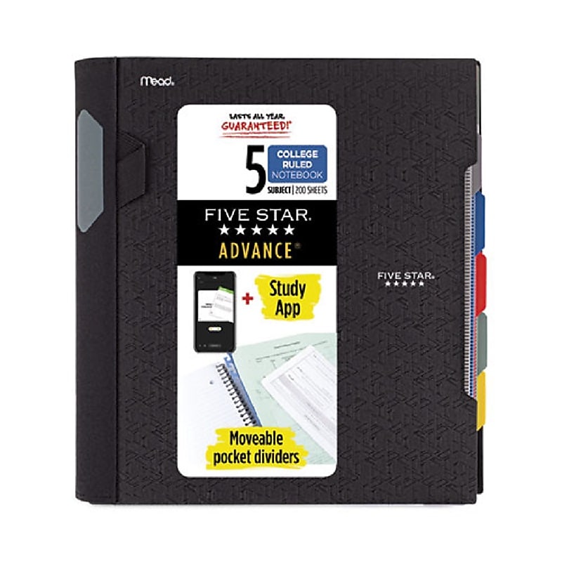 Five Star Advance 5-Subject Subject Notebooks, 8.5