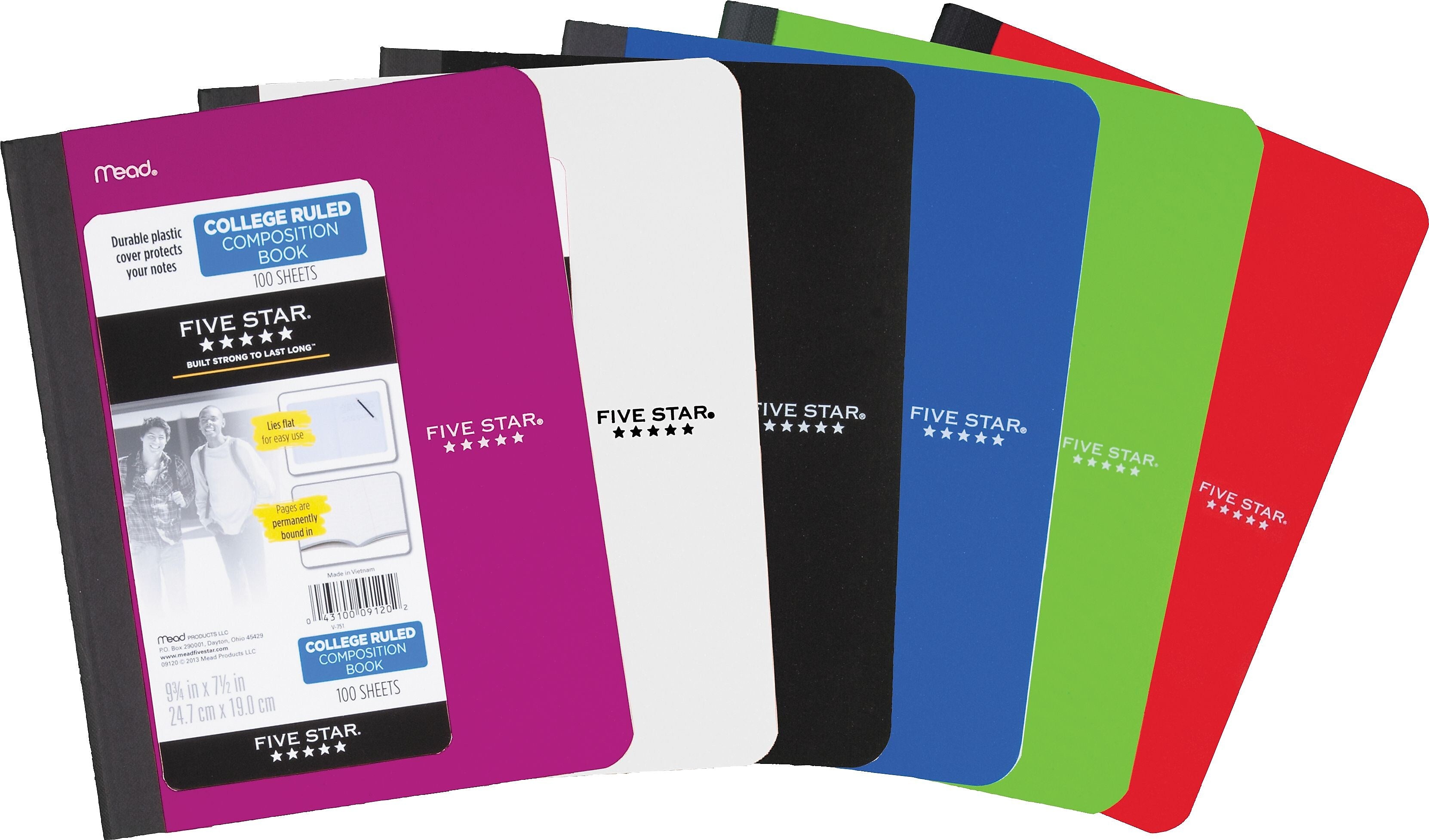 Five Star Composition Notebooks, 7.5