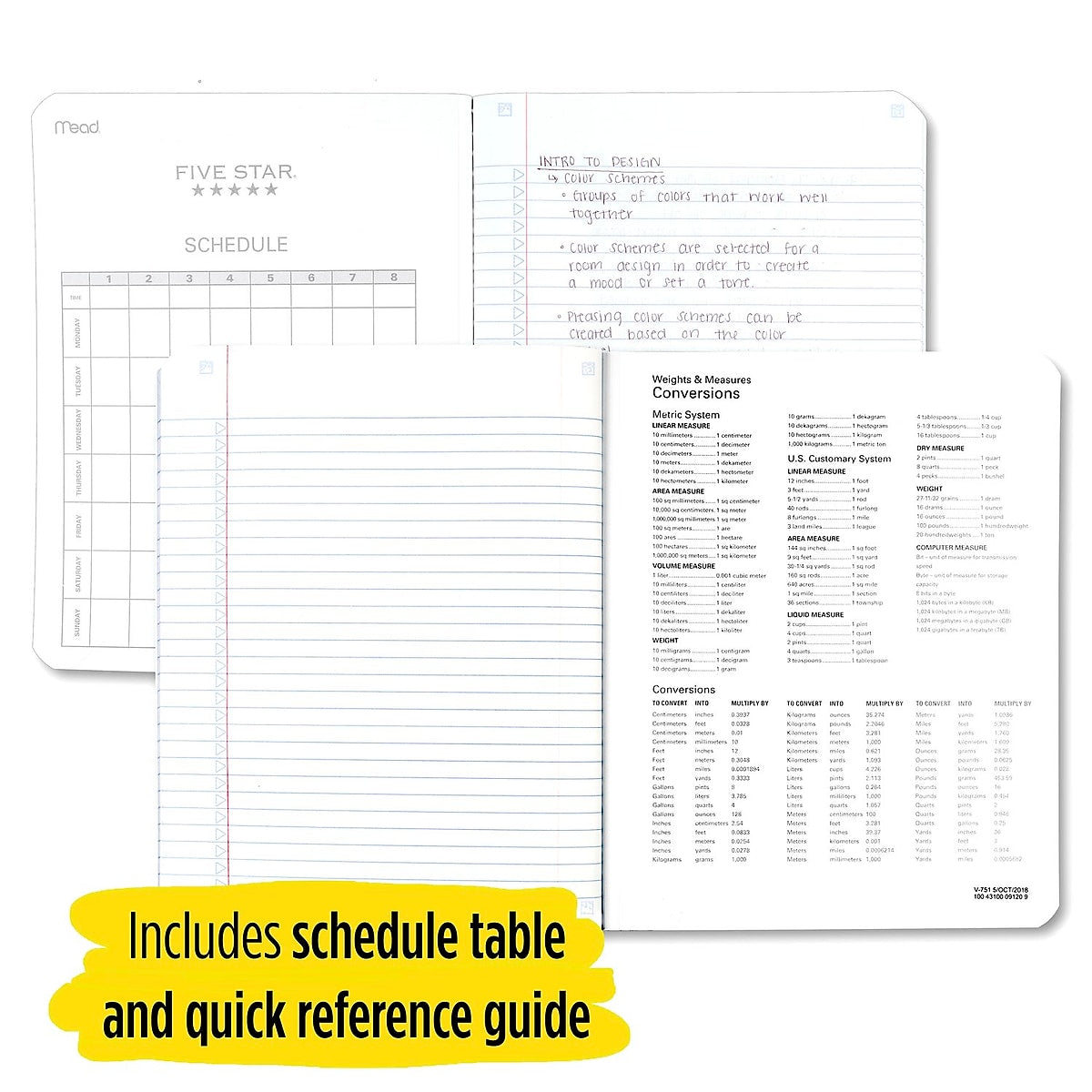 Five Star Composition Notebooks, 7.5