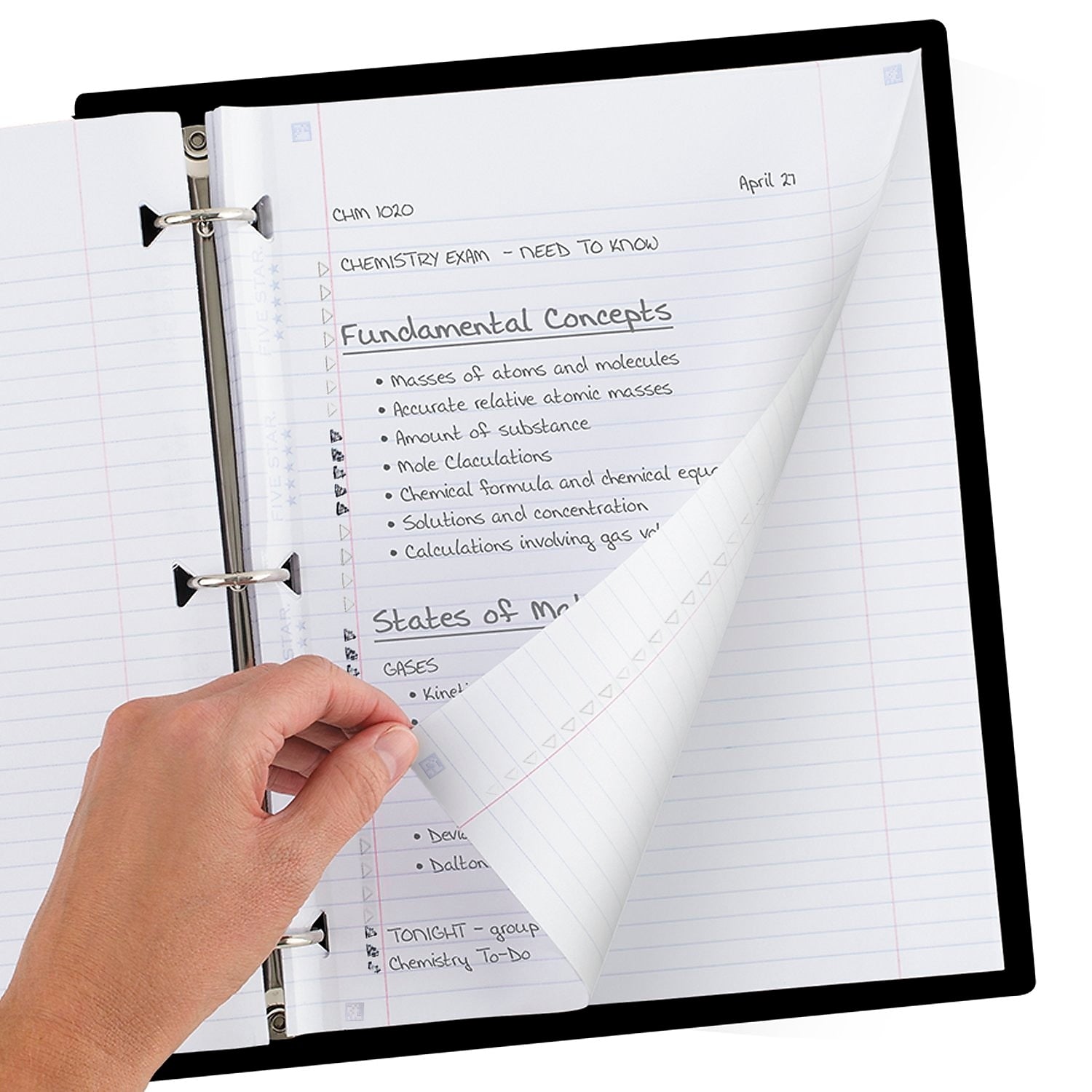 Five Star Reinforced College Ruled Filler Paper, 8.5