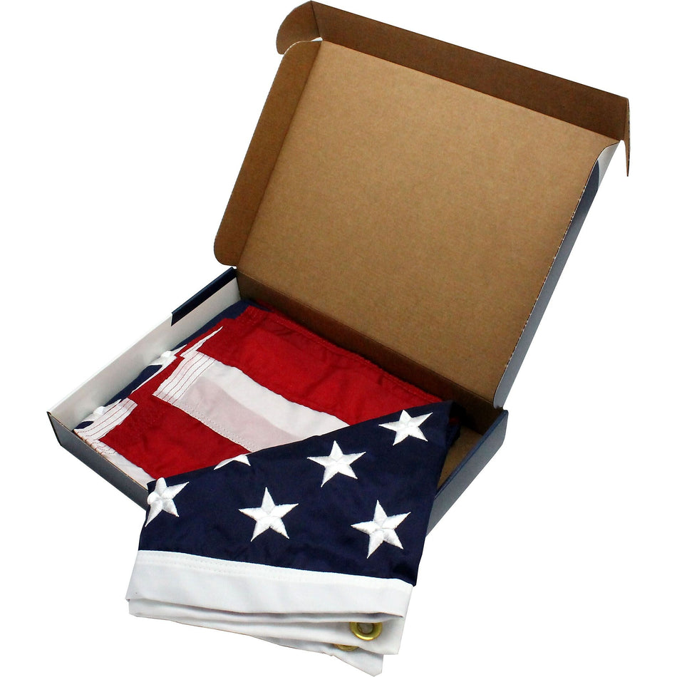 Flagzone Durawavez Nylon Outdoor U.S. Flag with Heading & Grommets, 3' x 5'