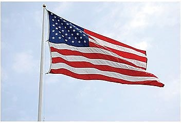 Flagzone Durawavez Nylon Outdoor U.S. Flag with Heading & Grommets, 5' x 8'