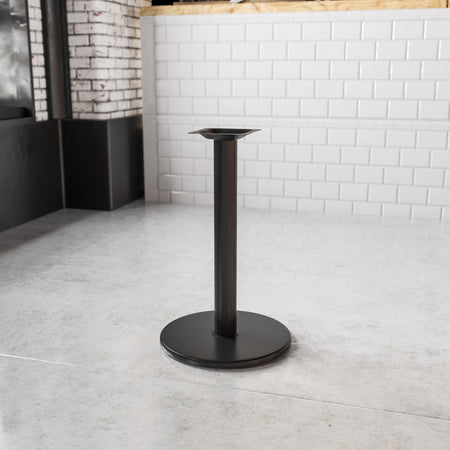 Flash Furniture 18'' Round Restaurant Table Base With 3'' Dia. Table Height Column, Black