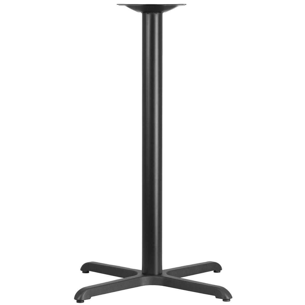 Flash Furniture 30'' x 30'' Restaurant Table X-Base W/3'' Dia. Bar Height Column, Black