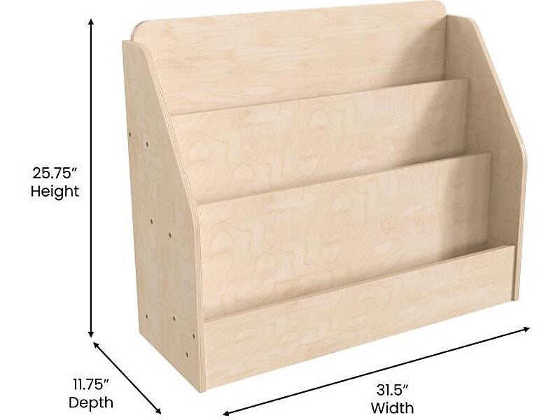Flash Furniture Bright Beginnings 3-Section Book Display Unit, 25.75