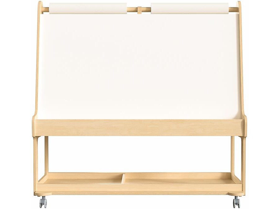 Flash Furniture Bright Beginnings 4-Person Art Station, 48", Natural Birch Plywood