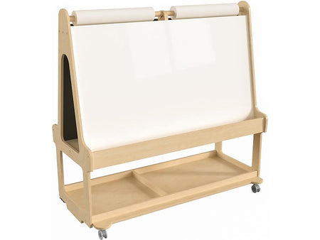 Flash Furniture Bright Beginnings 4-Person Art Station, 48", Natural Birch Plywood