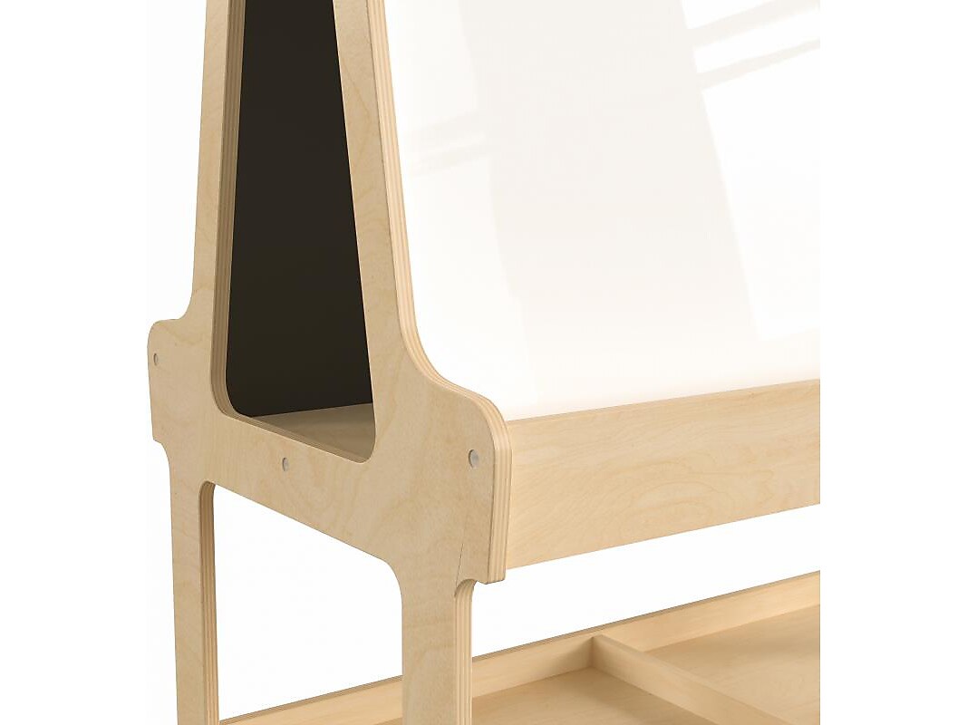 Flash Furniture Bright Beginnings 4-Person Art Station, 48", Natural Birch Plywood