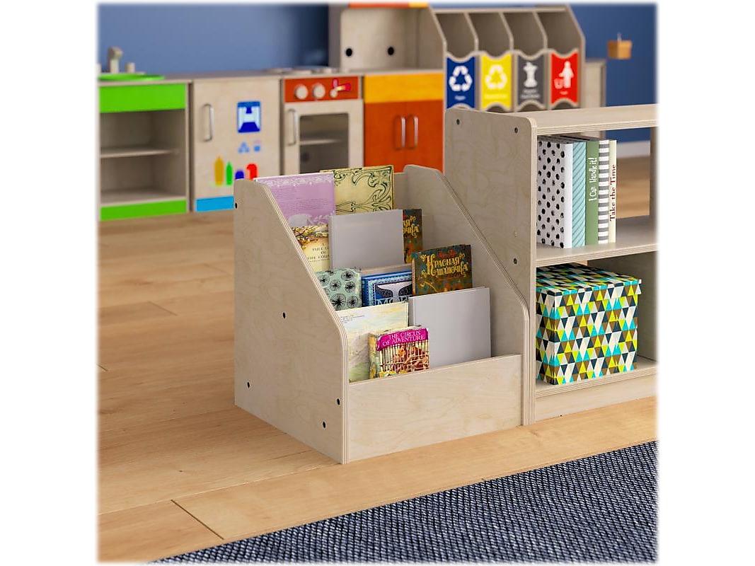 Flash Furniture Bright Beginnings 4-Section Book Display Unit, 19