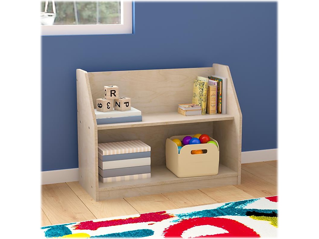 Flash Furniture Bright Beginnings Display Shelf Unit, 24.5"H x 31.5"W x 11.75"D, Brown