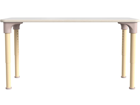 Flash Furniture Bright Beginnings Hercules Rectangular Table, 47" x 24", Height Adjustable, White/Beech