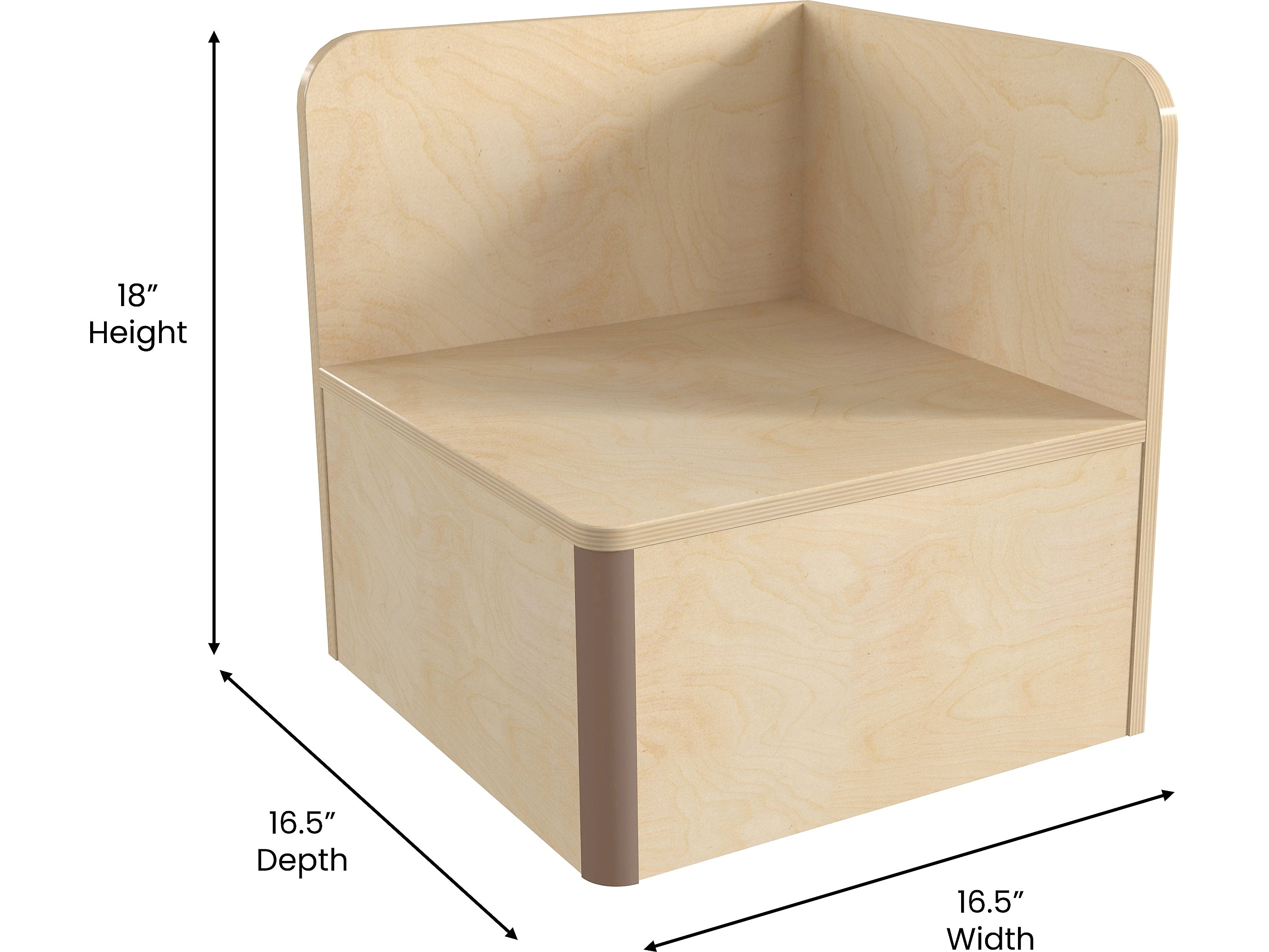 Flash Furniture Bright Beginnings Hercules Square Corner Table, 16.5