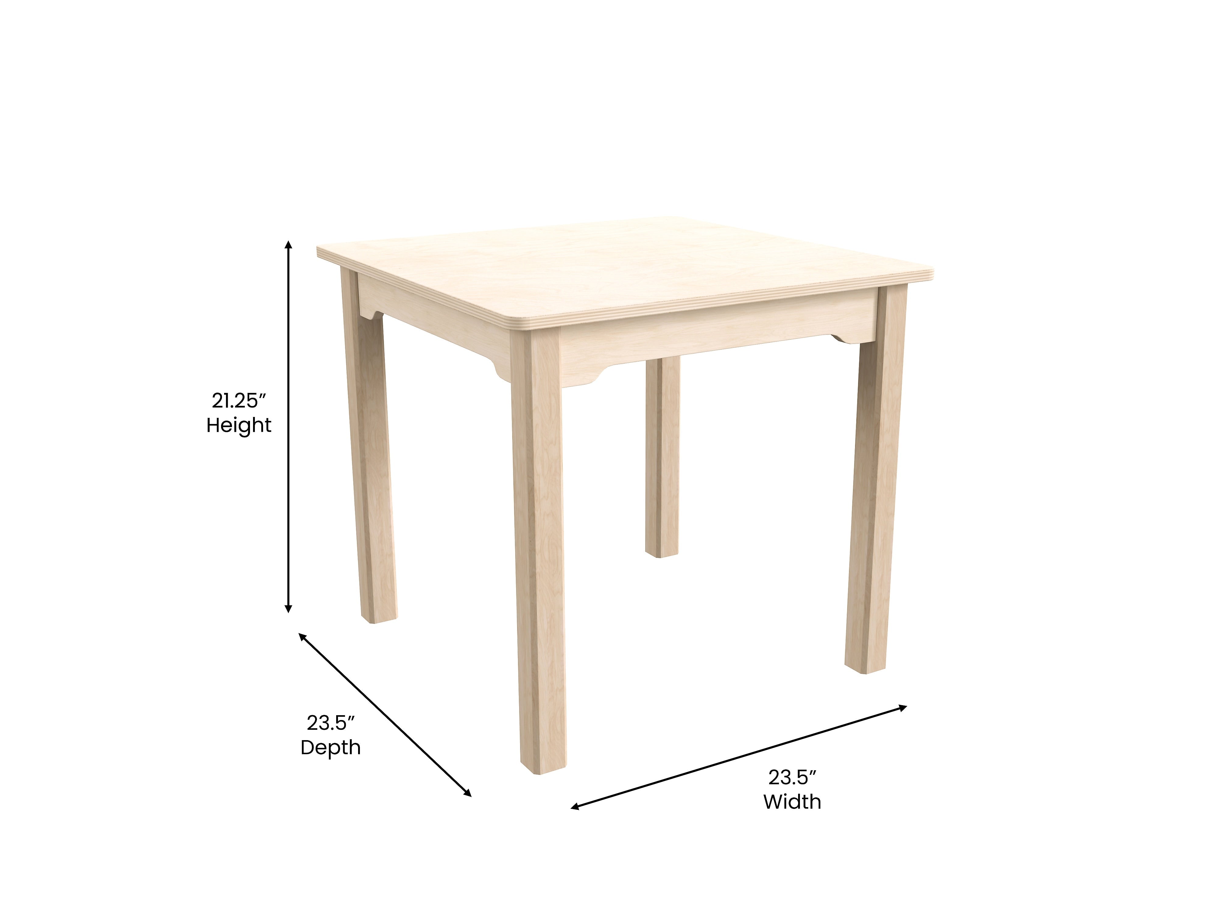 Flash Furniture Bright Beginnings Hercules Square Table, 23.5