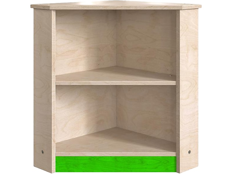 Flash Furniture Bright Beginnings Kids' 2-Tier Corner Kitchen Cabinet, Brown/Green
