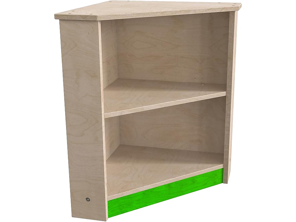 Flash Furniture Bright Beginnings Kids' 2-Tier Corner Kitchen Cabinet, Brown/Green