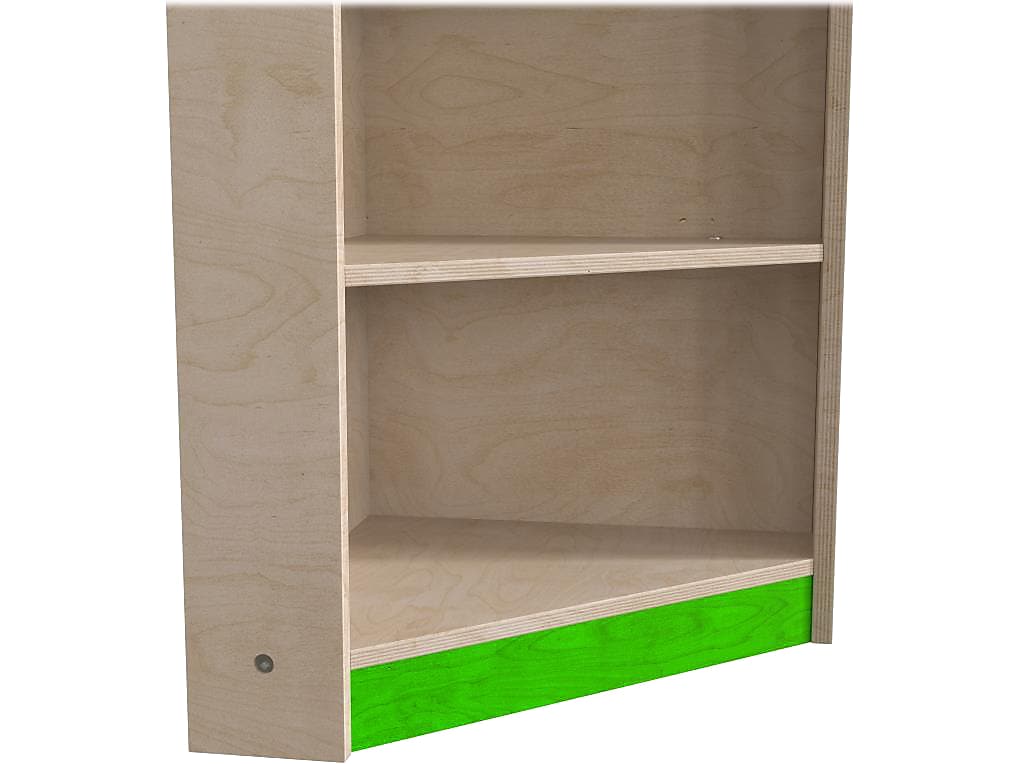Flash Furniture Bright Beginnings Kids' 2-Tier Corner Kitchen Cabinet, Brown/Green