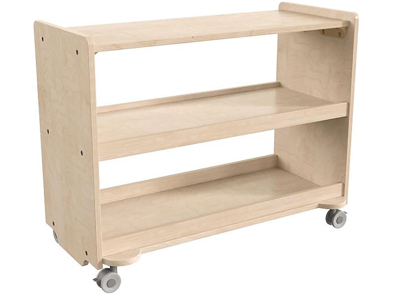 Flash Furniture Bright Beginnings Mobile 2-Section Storage Cart, 24.5