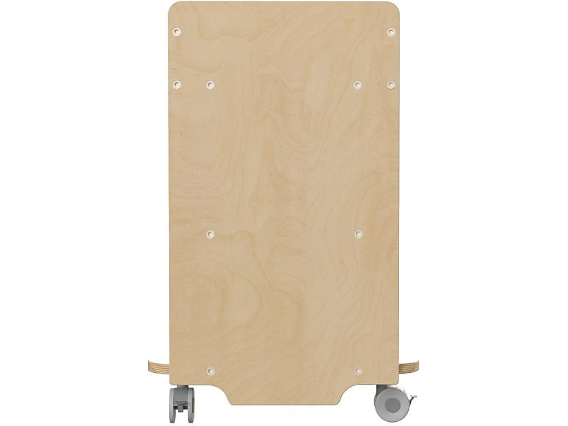 Flash Furniture Bright Beginnings Mobile 5-Section Storage Cart, 24.5"H x 31"W x 16"D, Natural Birch Plywood