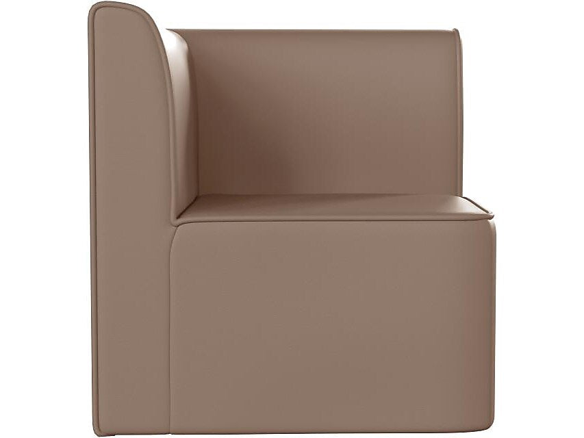 Flash Furniture Bright Beginnings Vinyl Classroom Modular 1-Seater Corner Chair, Brown