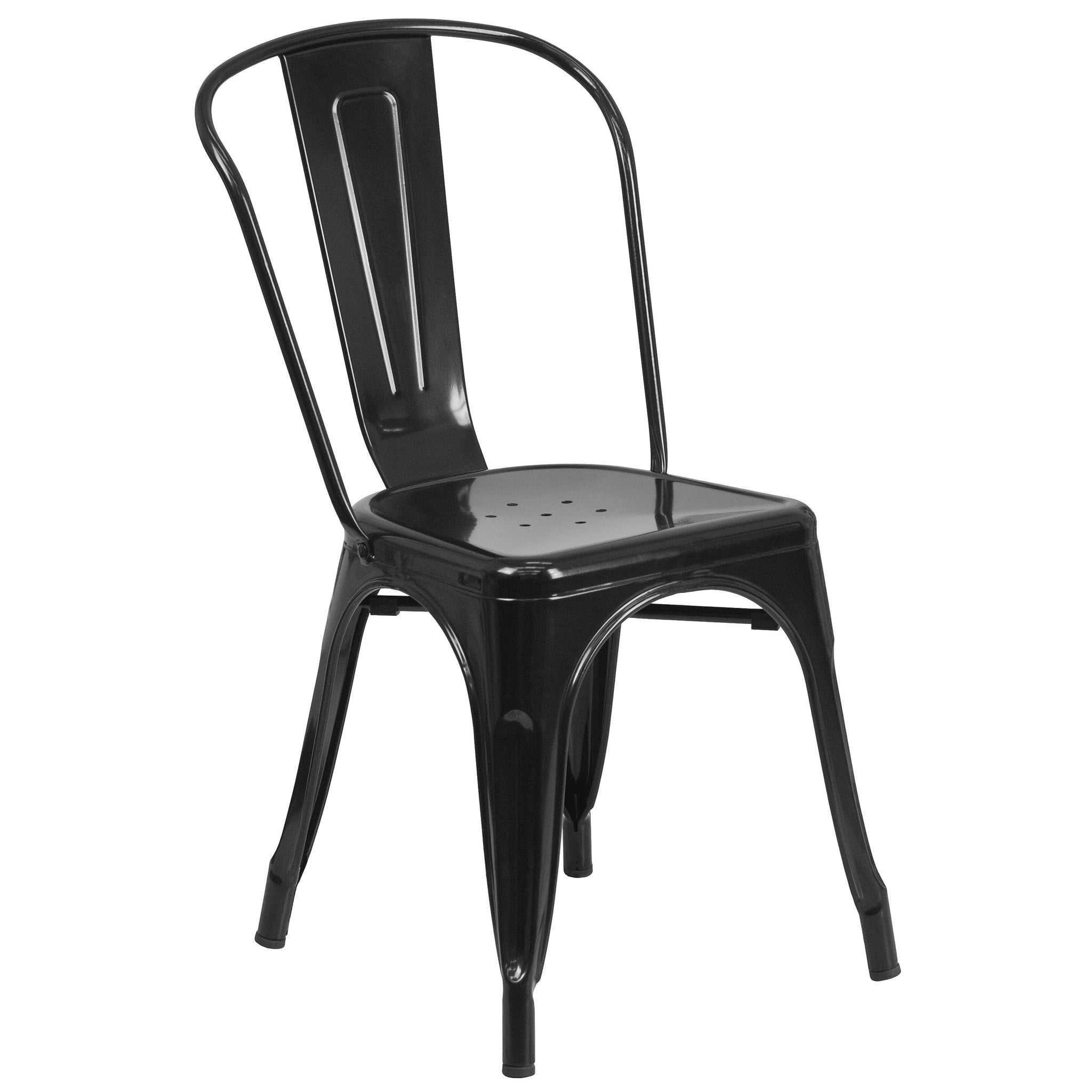 Flash Furniture Darcy Indoor-Outdoor Table Set with 4 Stack Chairs, 63